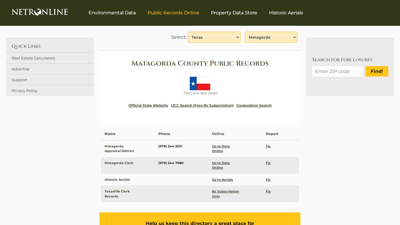 Matagorda County Public Records - NETROnline.com